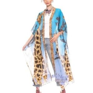 NWT Aratta Safari Babe Kimono Fits Small Thru XL